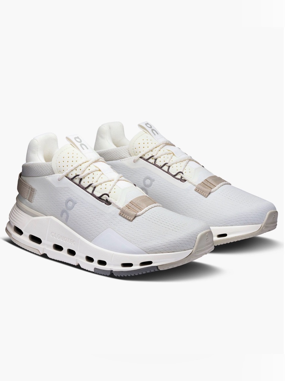 Women’s On Running CloudNova 2 Sneakers in ice/ sand, size 8